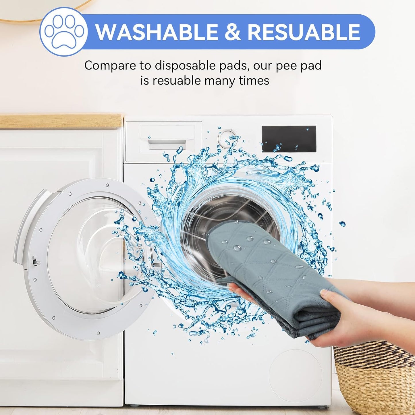 Dog Playpen with Washable Pee Pad, Puppy Pet Cat Playpen Small Dogs Tent Crate Indoor/Outdoor, Portable Pop Up Kennel with Carrying Case for Cats/Rabbits(Grey,Small with pad)