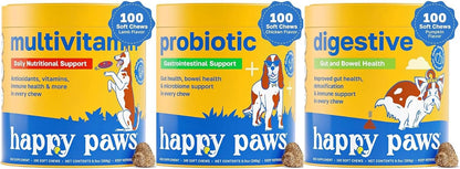 Everyday Pup Pack – Dog Multivitamin, Probiotic & Digestive Support Bundle – 3-in-1 Soft Chews for Dogs – Gut Health, Immunity, Skin & Joint Care – Natural, Vegan, Non-GMO