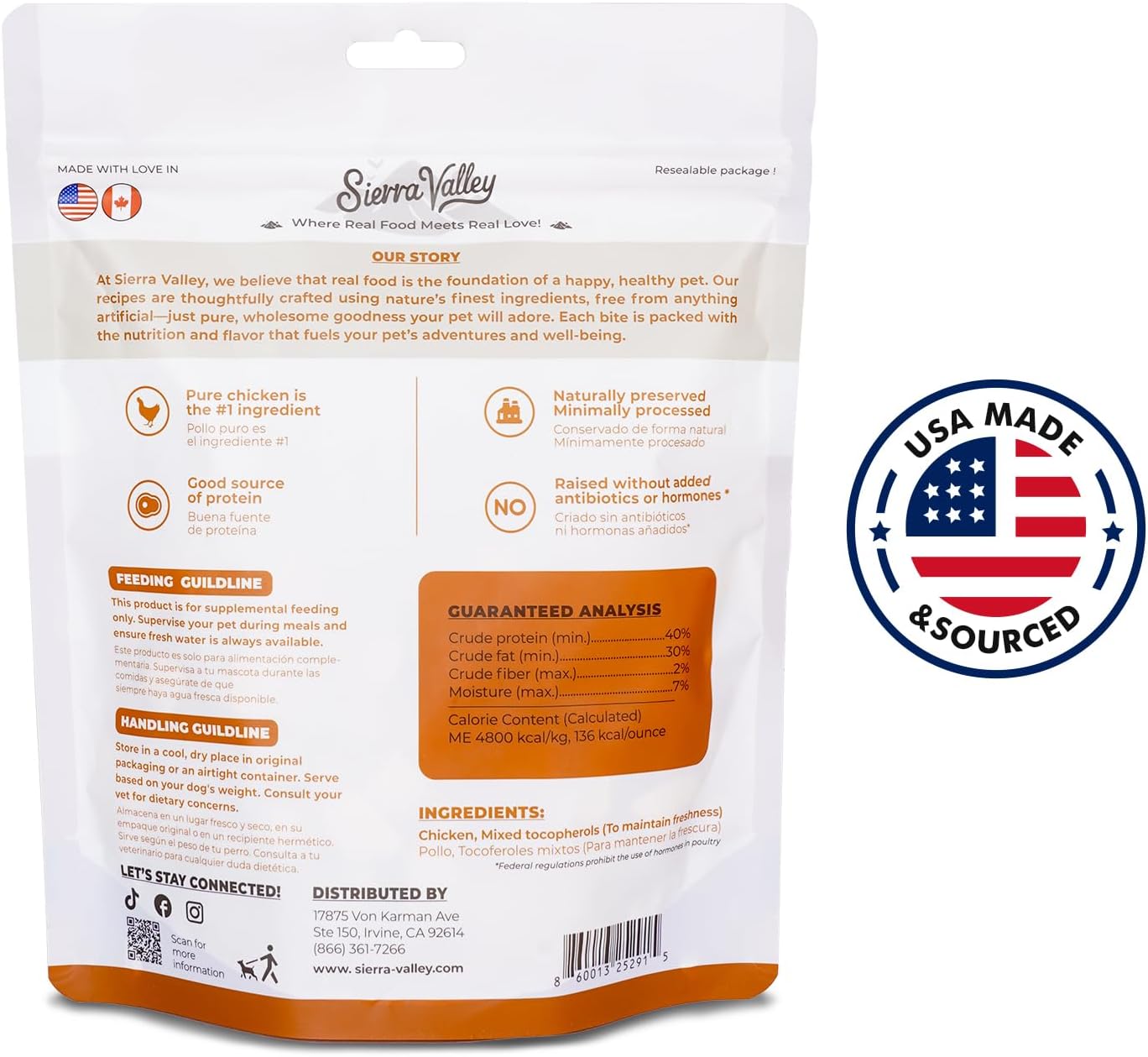 Freeze Dried Dog Treats Chicken Breast, 100% Pure Single-Ingredient Grain-Free, 2cm Tender Cubes for Medium Dogs, Hypoallergenic Low-Fat Snacks, Resealable Bag 6oz