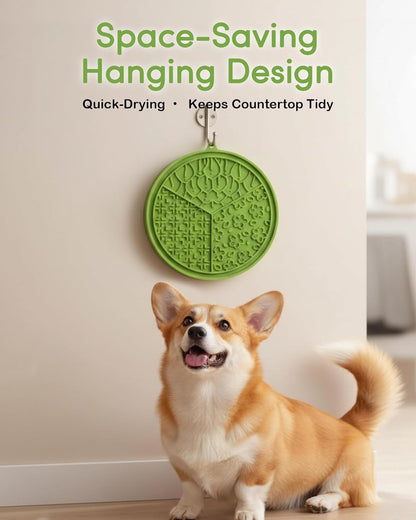 Slow Feeder Dog Bowls, Silicone Puzzle Feeder, Anti-Choking Maze Dog Food Bowl with Non-Slip Suction Cup for Medium & Small Breeds, Fast Eating Prevention, Boredom and Anxiety Reducer (Grass Green)