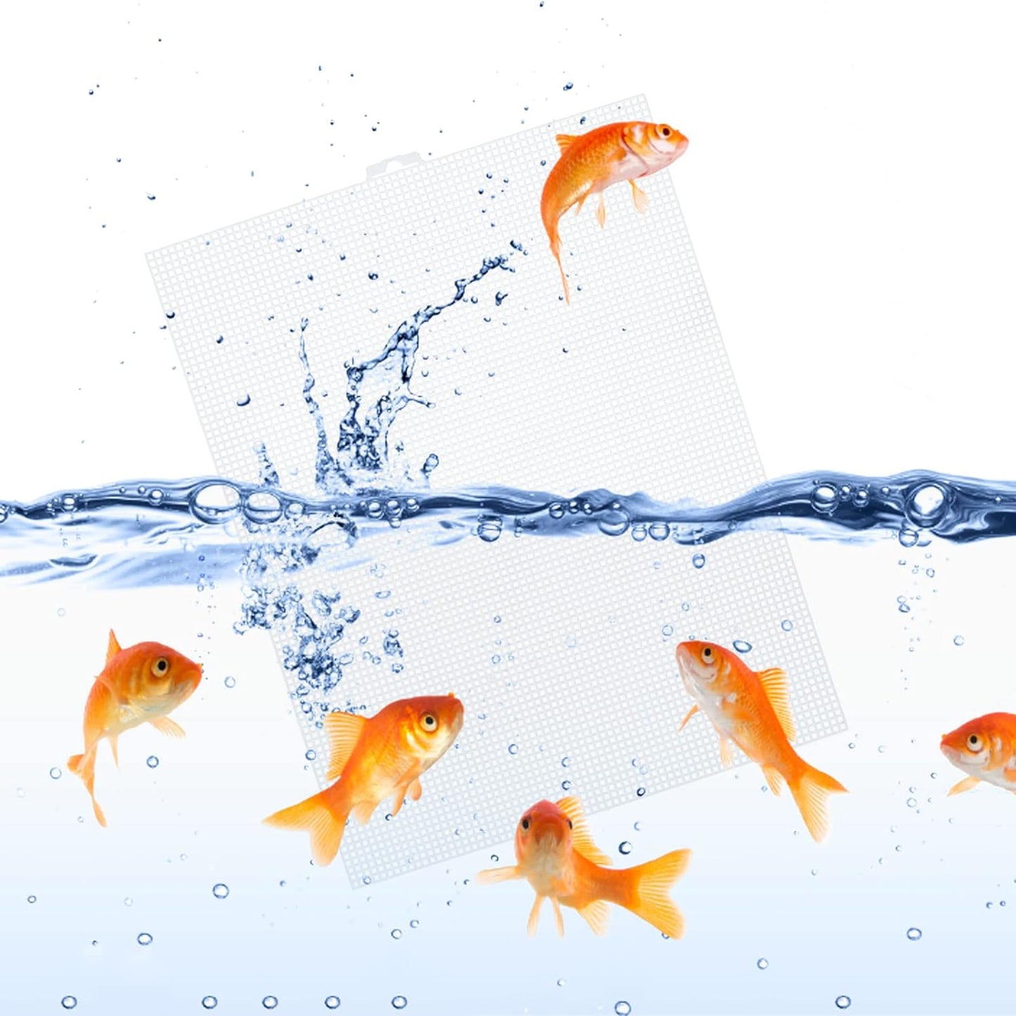 Cuyacili 2 Pack Fish Tank Divider, Plastic Grid Cuttable Grid Plate Fish Separator with 12 Suction Cups DIY Designed Clear Easy to Bent 10 * 13in