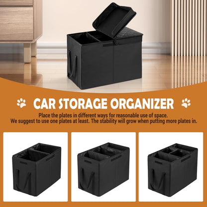 Car Seat Extender for Large Dogs, Back Seat Extender for Dogs up to 120 LBS Large Dog Extender with Storage Car Organizer Gap Filler for Front or Back Seat