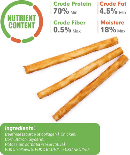 MON2SUN Chicken Collagen Sticks for Dogs, 5 Inch Teeth Cleaning Collagen Chews for Small Dogs (Chicken Flavored), Healthy Snacks, 10.58oz (40 Count-Pack of 1)