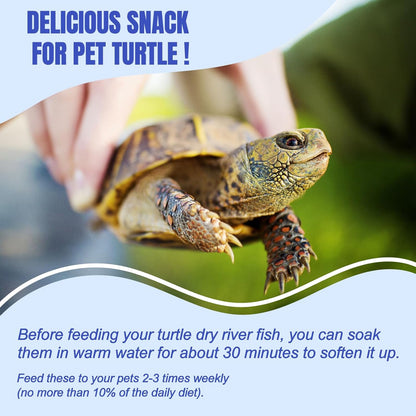 Amzey 2.3 oz Dried River Fish - Natural Food for Turtles, Terrapins, Reptiles and Large Tropical Fish