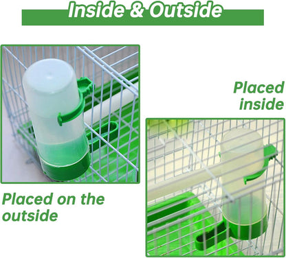 Bird Water Dispenser for Cage, 4pcs Water Bowl 140ml Automatic No Mess Gravity Feeder Watering Supplies for Pet Parrot, Parakeets, Cockatiel, Budgie Lovebirds and Other Birds