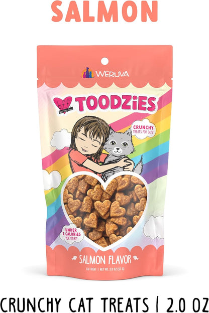 Weruva BFF Toodzies, Salmon Crunchy Cat Treats, 2oz Bag (Pack of 2)