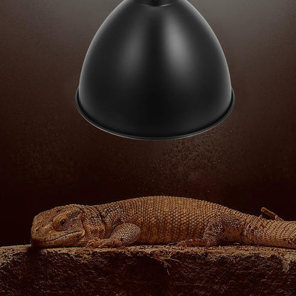 Reptile Box Lampshade Heating Lamp Reflector Cover Iron 8.5-Inch Deep Curved Dome for Terrarium Heat Lamp Protection in Reptile Tank Habitat