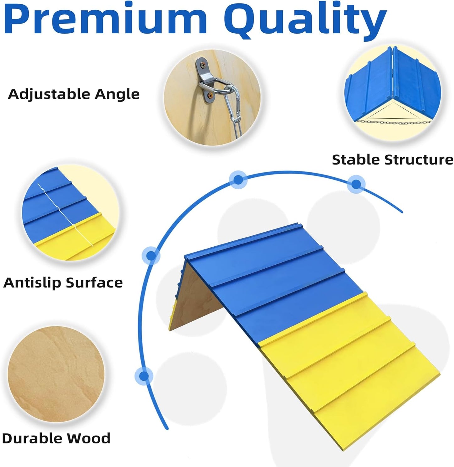 Dog Agility A Frame for Large Dogs, 84” x 24” Dog Agility Course Backyard Set, Dog Agility Equipment Outdoor for Jumping Climbing
