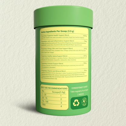 Dog Multivitamin Powder with Chondroitin, Omega 3 & Probiotics - 45-in-1 Daily Vitamins and Supplements for Dogs to Support Joint, Immune System, Digestive Health, Skin & Coat - 8.8 oz