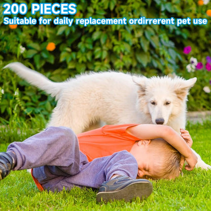 200 Pcs Dog Toothbrush Dual Headed Dental Brushes Puppy Tooth Brushing Kit Long Handle Toothbrush for Small to Large Dog, Cat, Puppy & Kitten, 10 Colors