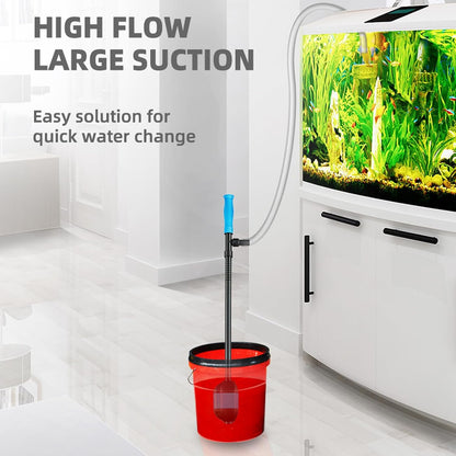 Carefree Fish 30W Electric Aquarium Gravel Cleaner with 6Ft Tubing 6IN1 Automatic Fish Tank Gravel Vacuum Water Changer Wash Sand and Water Circulation (for 20Gal~800Gal Fish Tank) 2.2Lb