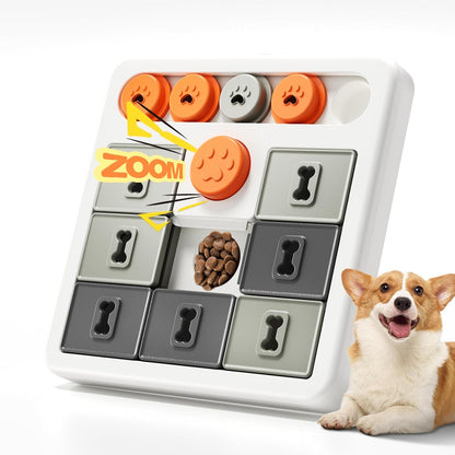 Durable Dog Puzzle Toy and Slow Feeder - Tough Dog Toys with Squeaky Sounds, Interactive Pet Toys for Small and Large Dogs to Keep Them Busy, Includes Food Dispensing Feature