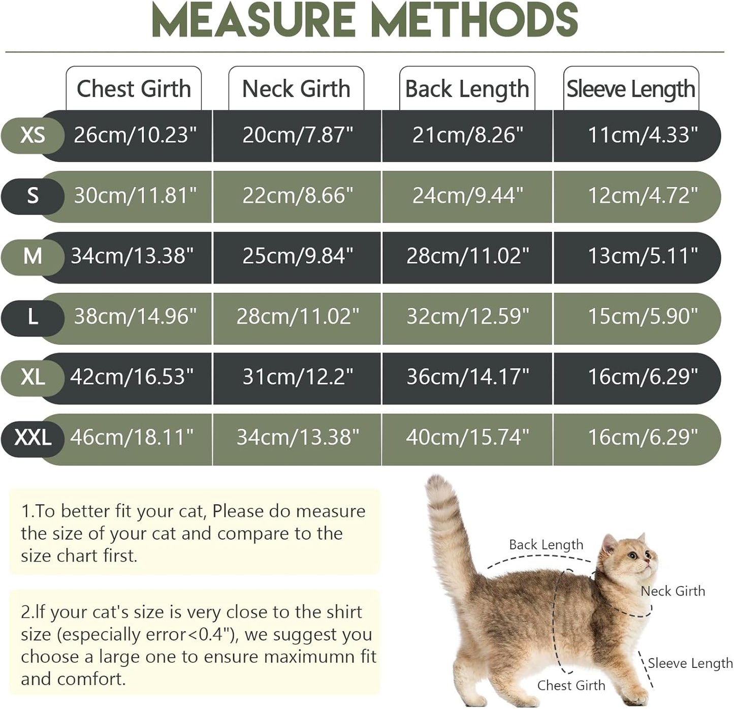 Sticky Cat Clothes Stretchy, Sphynx Hairless Sweater & Pajamas for Cats only, Soft Cat Onesie for Cats After Surgery Female Male & Hair Loss Prevention, Green XS