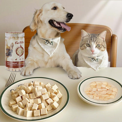 Freeze Dried Chicken for Cat & Dog Treats, Pet Training Dehydrated Snack for Dogs,Natural Single Ingredient High Protein Chickens Breast Snacks,Cat Jerky Chews for Dog