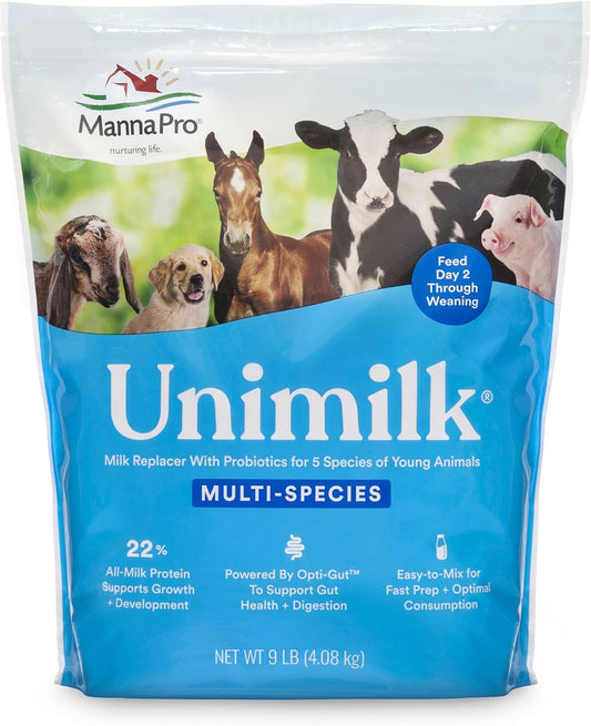 Manna Pro UniMilk Multi-Species Milk Replacer | Great for Puppies | 9 lb