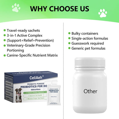 Probiotics for Dogs Dog Digestion Gut Probiotic Powder Cat Dog Probiotic Supplement Skin Coat Supplement for Dogs Digestive and Immune Support Digestive Enzymes with Chicken Flavor