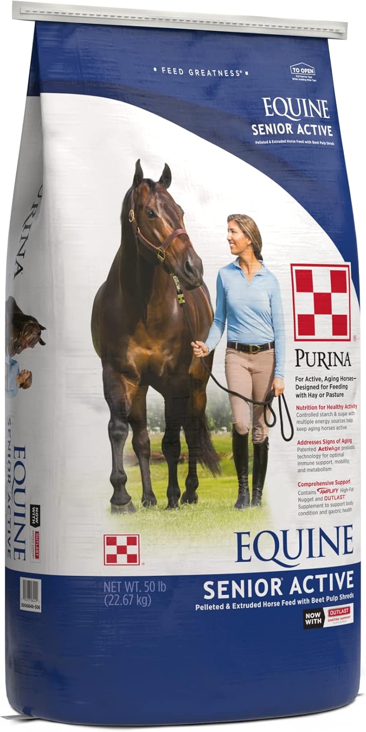 Purina | Equine Senior Active Horse Feed | 50 Pound (50 LB) Bag