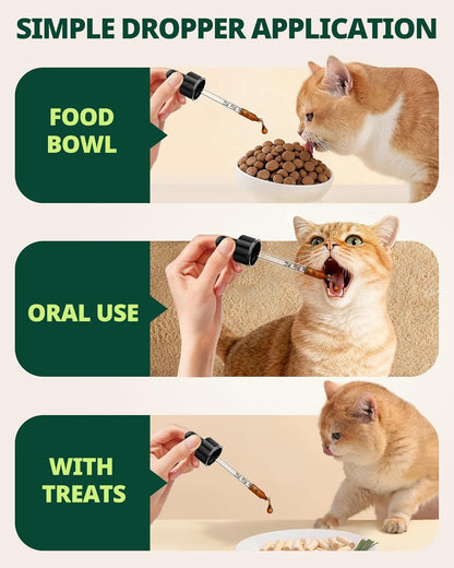 Antibiotic for Cats, Natural Cat Antibiotic Supplement with L-Lysine for Immune Support & Allergy Relief, Respiratory Health, Sneezing, Runny Nose, Infections, for All Cats, Chicken Flavor - 2 Oz