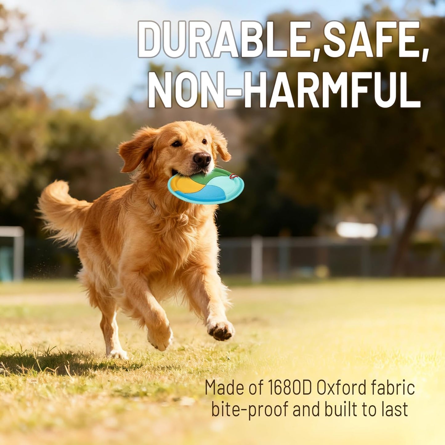 Dog Flying Disc, Durable Dog Flyer, Durable Frisby for Pets, with Soft and Thick Edges, Lightweight and Water Floating, Flying Disc for Training Fetch