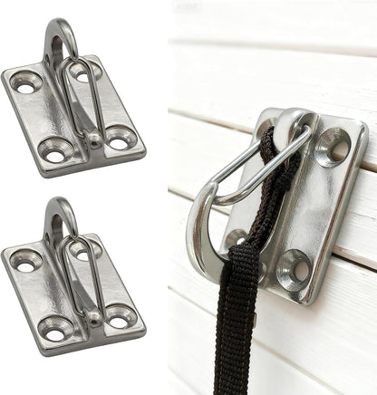Dog Hooks for Wall, Dog Tie Out in The Yard, Indoor Dogs Leash Hook, Stainless Steel Construction, Perfect for Small, Medium & Large Dogs (2-Pack)