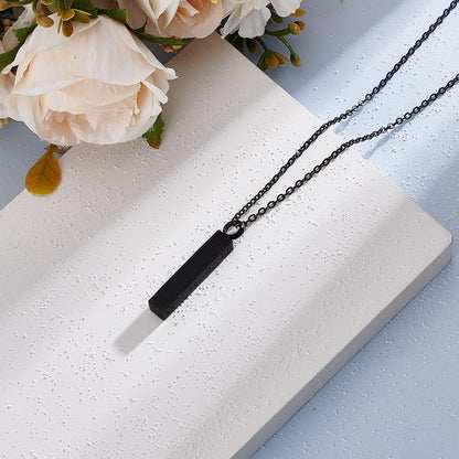 UNICRAFTALE 21.14 inch Cremation Jewelry Ashes Necklace 304 Stainless Steel Memorial Necklace with Rectangle Pendant for Keepsake Urn Jewelry for Pets lovers