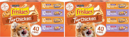 Purina Friskies Wet Cat Food Gravy Variety Pack, TurChicken Extra Gravy Chunky, Meaty Bits and Prime Filets - (Pack of 80) 5.5 oz. Cans