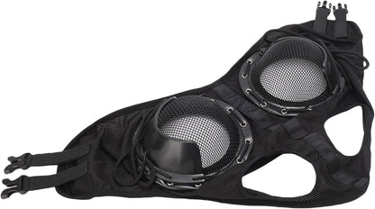 YOUTHINK Horse Racing Goggles, Sandproof Eye Cover with Detachable Half Cover for Sand Protection and Fly Control, Adjustable Blinkers for Horses in Muddy or Dusty Conditions