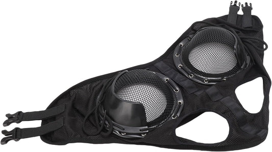 YOUTHINK Horse Racing Goggles, Sandproof Eye Cover with Detachable Half Cover for Sand Protection and Fly Control, Adjustable Blinkers for Horses in Muddy or Dusty Conditions
