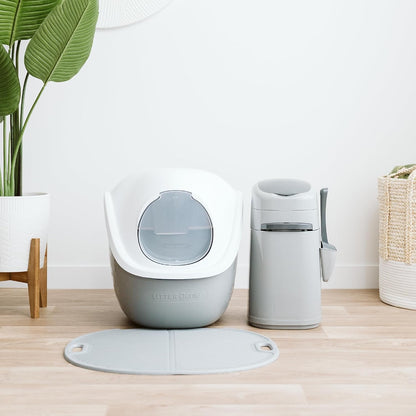 Litter Genie Design Pail Includes a Refill That can Last up to 2 Months, a Scoop, and a Scoop Holder.