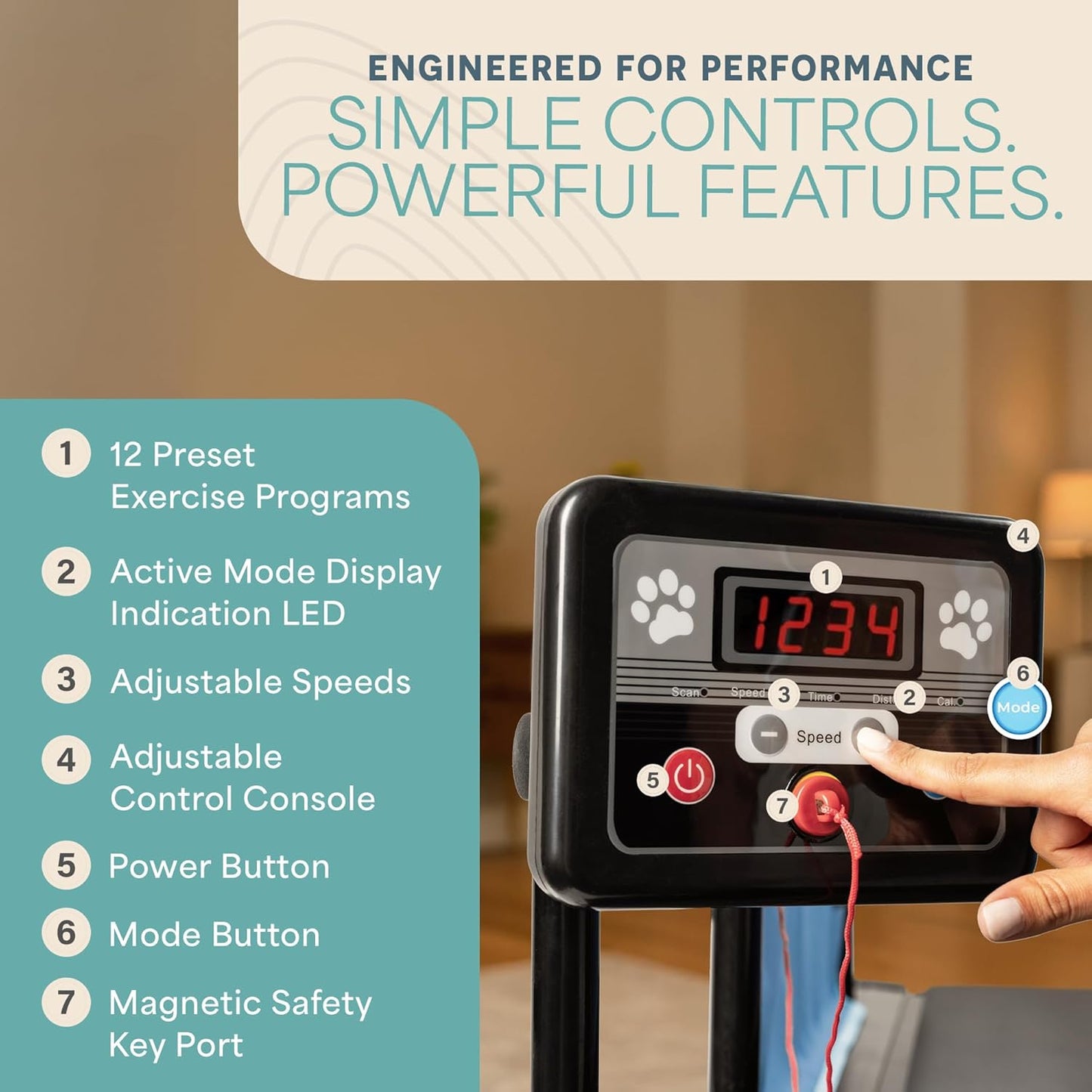 Lifepro PawRunner Dog Treadmill for Small & Medium Dogs up to 130lbs, Indoor Running Machine for Fitness, Compact & Durable Pacer Treadmill for Health and Exercise