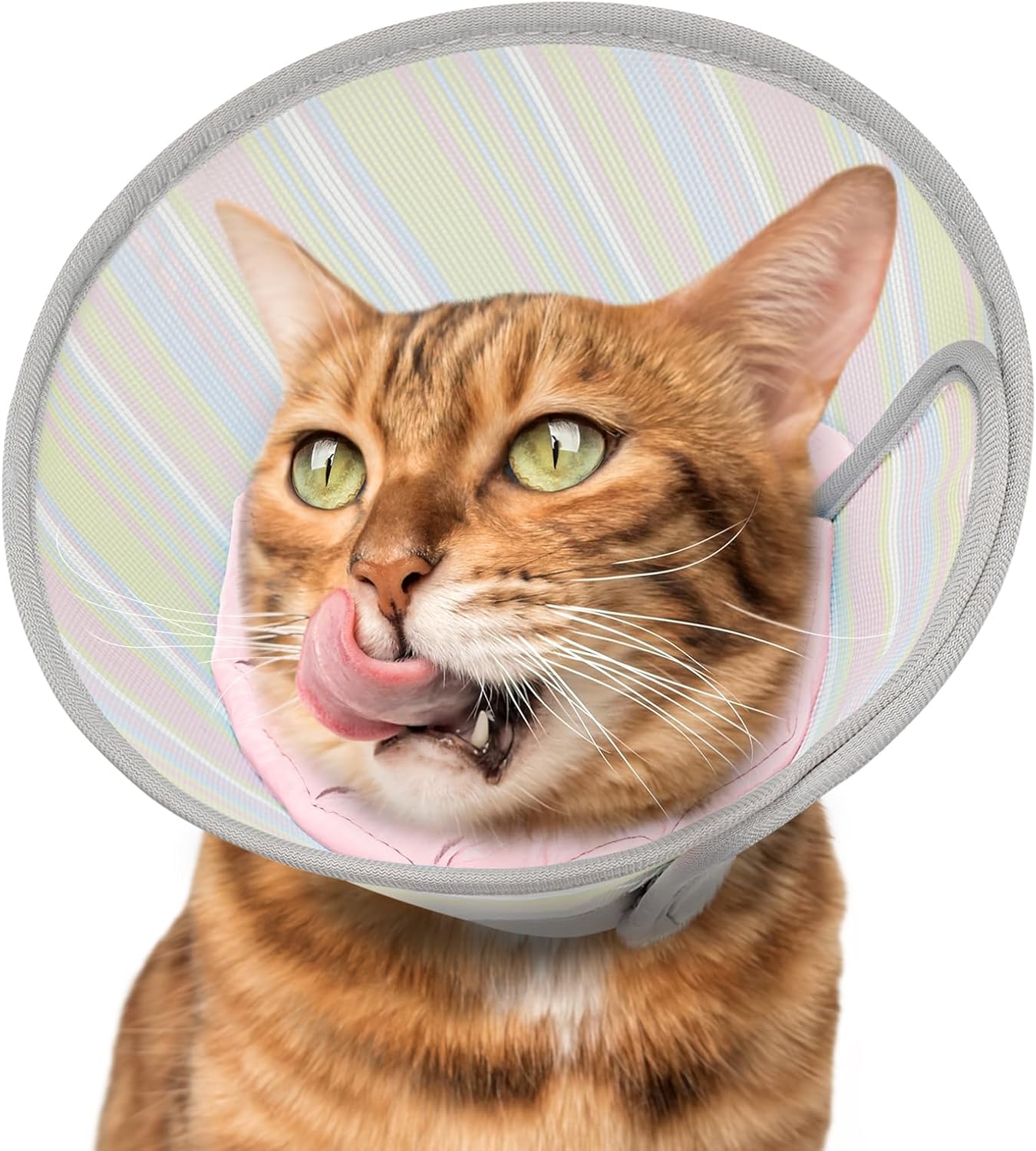 Cat Cone Collar Soft: Comfortable Mesh Recovery Cone After Surgery to Stop Licking and Scratch, Alternative to Plastic Elizabeth Head/Neck Cone for Large Cats and Small Dogs