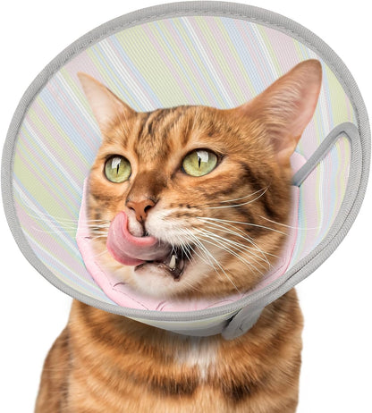 Cat Cone Collar Soft: Comfortable Mesh Recovery Cone After Surgery to Stop Licking and Scratch, Alternative to Plastic Elizabeth Head/Neck Cone for Large Cats and Small Dogs