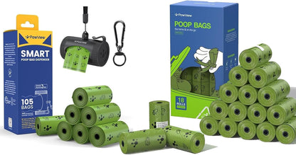 Poop Bag Dispenser & 375 Poop Bags Refill