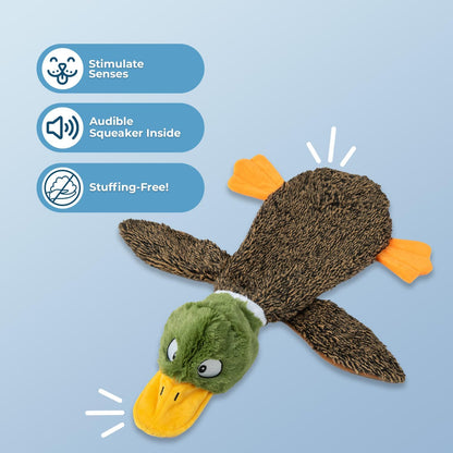 Best Pet Supplies Squeaky Dog Toys with Soft Durable Fabric for Small, Medium and Large Pets Interactive Toy for Indoor Play, Supports Active Biting and Play - 4 Figures, Small