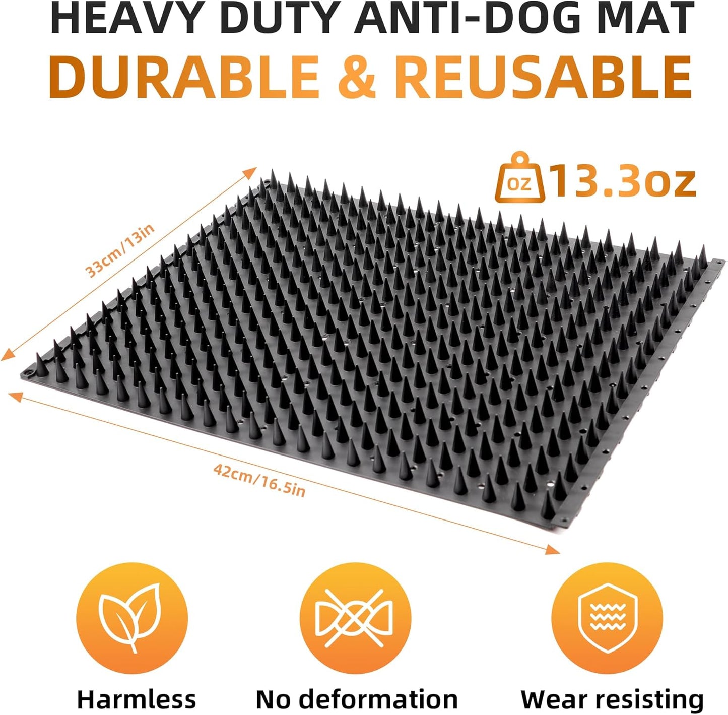 5 Pack Scat Mats for Dogs – Heavy Duty Solid PP Pet Deterrent Mats to Keep Dogs Off Couch & Furniture – Durable for Indoor & Outdoor Use