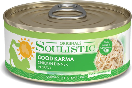 Soulistic Originals, Good Karma Chicken Dinner in Gravy, 5.5oz Can, Pack of 8