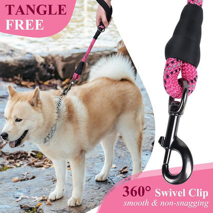 VIVAGLORY Dog Fleece Coat + Short Dog Leash, Easy to Take on and Off, Padded Neoprene & Heavy Duty