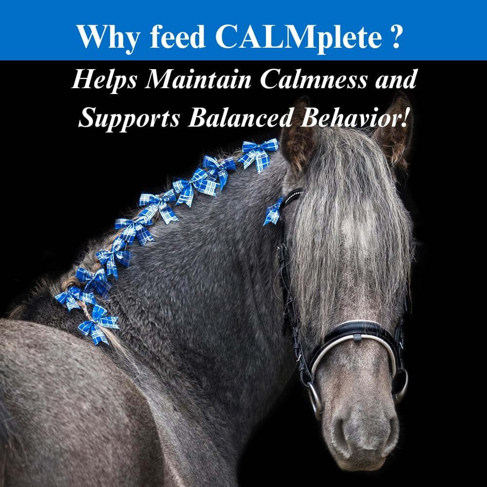 SU-PER CALMplete Calming Horse Supplement - Maintain Calmness & Balanced Behavior - Thiamine, Tryptophan & Magnesium - 4 Pounds, (2 Pack)