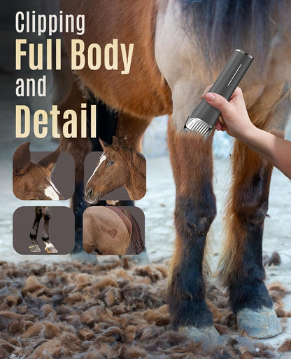 oneisall Horse Clippers with Replacment Metal Blades