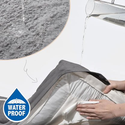 Comfort Expression Orthopedic Dog Bed for Extra Large Dogs 42x30 Inch, Waterproof Egg Crate Foam XL Pet Bed with Removable Bolsters, Dog Couch with Washable Cover & Non-Slip Bottom, Grey