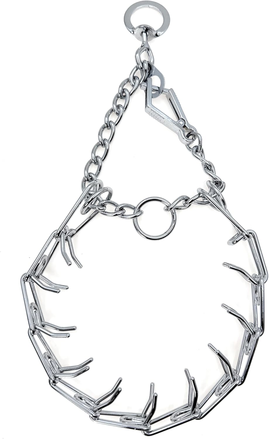 Prong Pinch Dog Collar, No Pull Dog Collar Adjustable Quick Release Dog Training Collar with Quick Release Buckle for Small Medium Large Dogs (L)