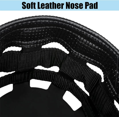 Durable Ventilated Grazing Muzzle with Attached Breakaway Halter - Lightweight Horse Muzzle, Supports Natural Grazing, Restricts Food Intake, Padded Noseband, Large