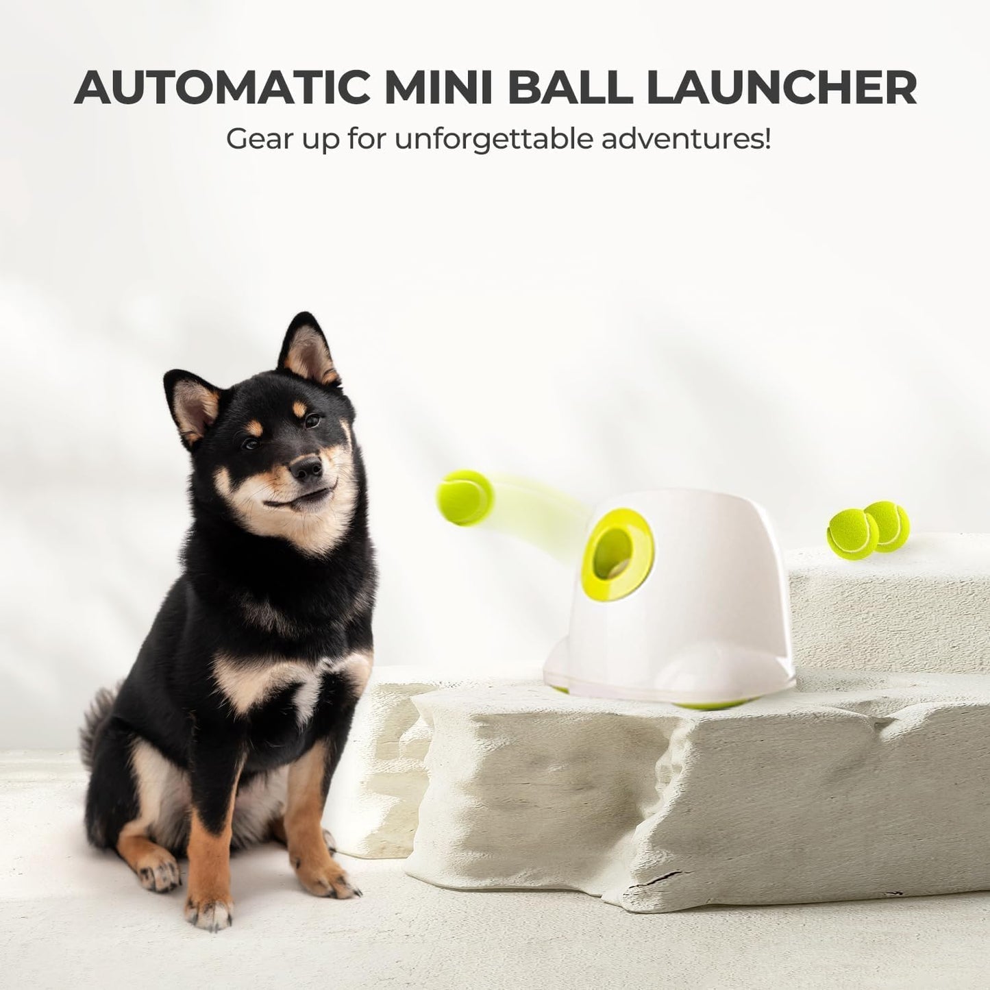 ALL FOR PAWS Automatic Ball Launcher for Dogs Interactive Puppy Pet Ball Indoor Thrower Fetch Machine, 3 Balls Included (2 inch) for Small to Medium Dogs