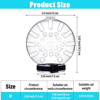 Cat Muzzle for Grooming Adjustable Hood with Paw Covers, Breathable Cats Helmet Anti Bite Muzzles Anti Scratch Boots Silicone Kitten Bubble Muzzle and Paw Protector for Pet Bathing Cat Claw Care