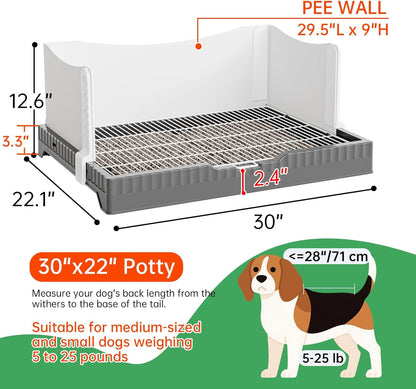 Oneluck Dog Litter Box with High Pee Walls,30" x 22" Indoor Puppy Pee Pad Holder,Protection Wall Every Side for No Leak, Spill, Accident