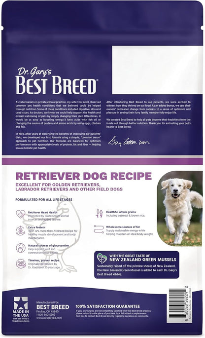 Best Breed Dr. Gary's Retriever Dog Recipe Made in USA [Natural Dry Dog Food] - 4lbs. (Pack of 2)