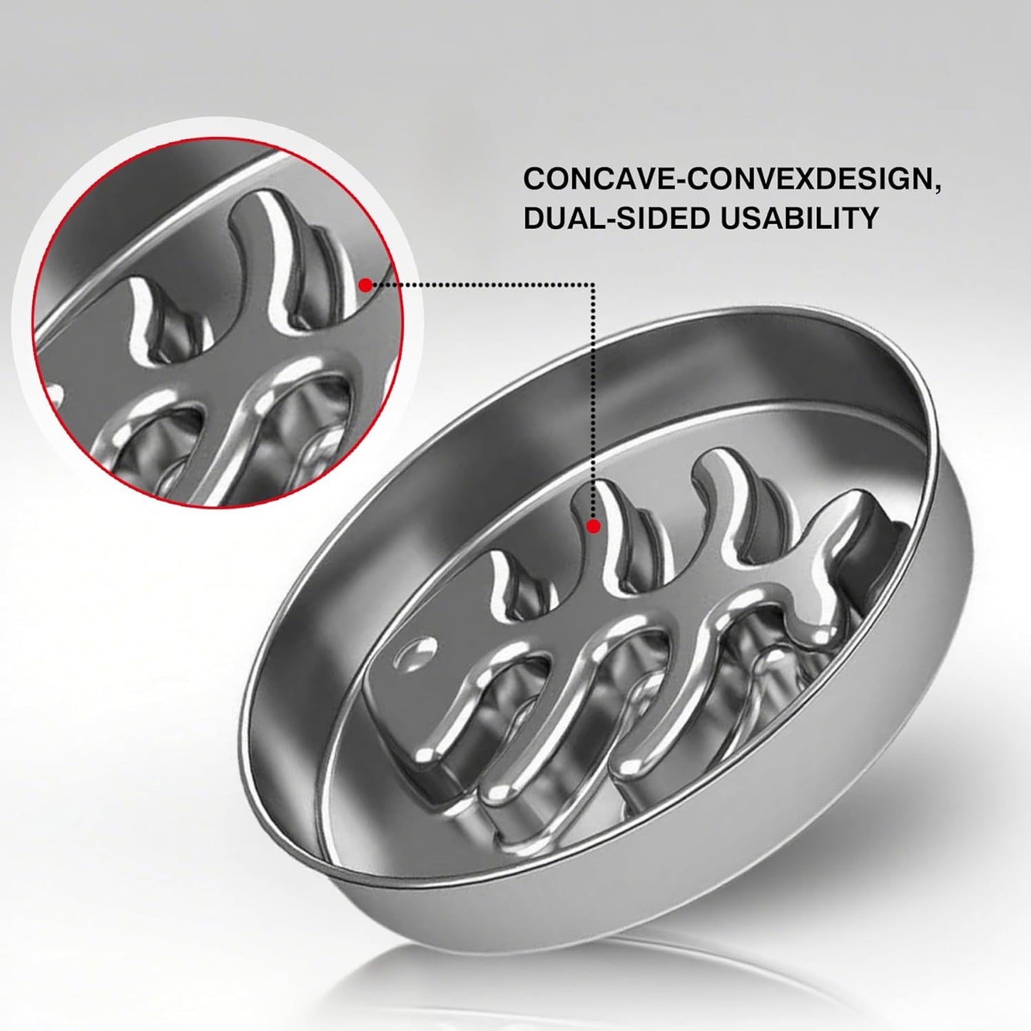 Stainless Steel Slow Feeder Dog Bowl, 304 Grade MetalPet Food Bowl, Teddy Cat Design Insert, HealthyFeeding Solution for Dogs, Cats