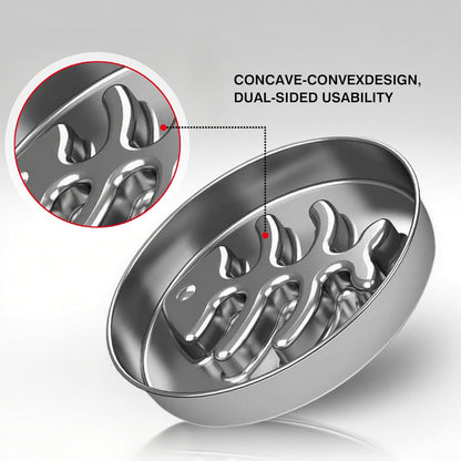 Stainless Steel Slow Feeder Dog Bowl, 304 Grade MetalPet Food Bowl, Teddy Cat Design Insert, HealthyFeeding Solution for Dogs, Cats