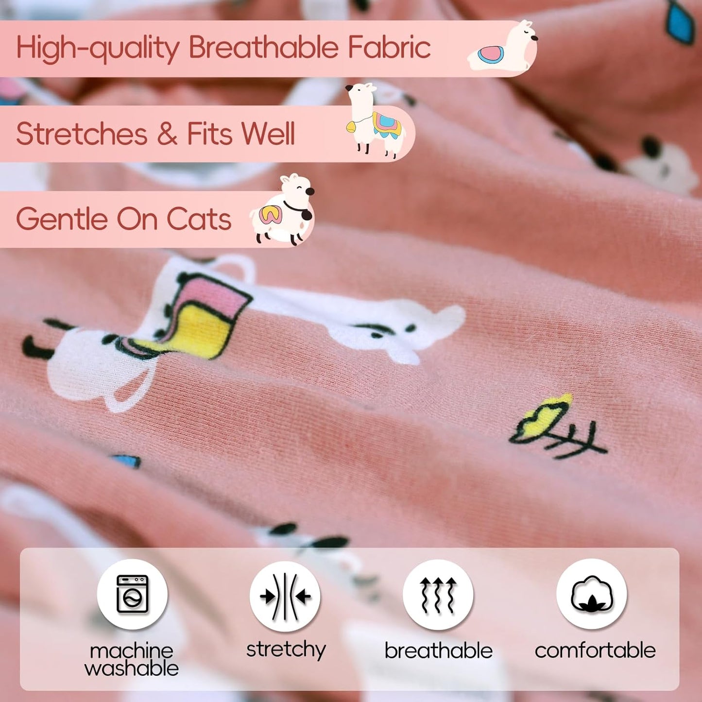 2 Pack Cat Spay Recovery Suit Female, Breathable Cat Onesie for Cats After Surgery Female, Kitten Surgery Recovery Suit for Abdominal Wounds