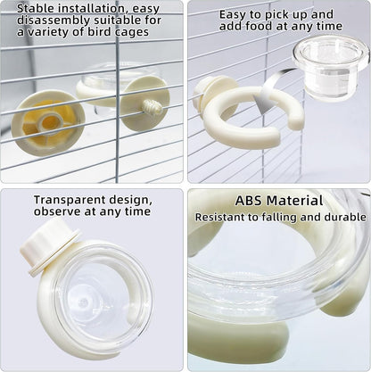 Parrot Water Feeder Bird Water Bottle Parrot Food Feeder with Perch Stand Bird Cage Accessories for Parakeet Budgie Lovebirds Cockatiel